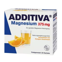 ADDITIVA Magnesium 375 mg Sachets Orange, 20 pcs