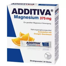 ADDITIVA Magnesium 375 mg Sticks Orange, 20 pcs