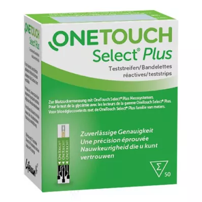 ONE TOUCH Select Plus blood glucose test strips, 50 pcs