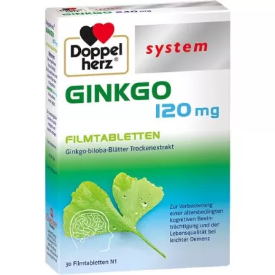 DOPPELHERZ Ginkgo 120 mg system film-coated tablets, 30 pcs