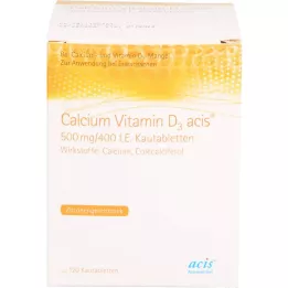 CALCIUM VITAMIN D3 acis 500 mg/400 I.U. Chewable tablet, 120 pcs
