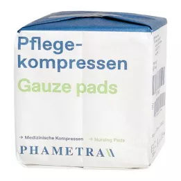 Non-woven compresses, 10x10 cm, non-sterile, 4-ply, 100 pieces