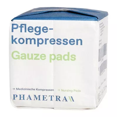 Non-woven compresses, 10x10 cm, non-sterile, 4-ply, 100 pieces