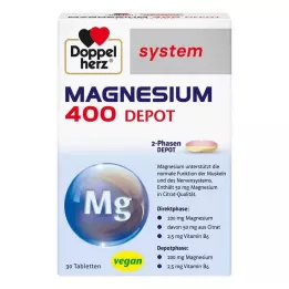 DOPPELHERZ Magnesium 400 Depot system tablets, 30 pcs