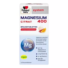 DOPPELHERZ Magnesium 400 Citrate system Effervescent tablet, 24 pcs