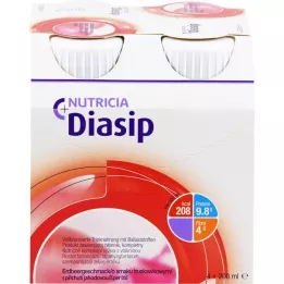 DIASIP Strawberry flavour, 4X200 ml