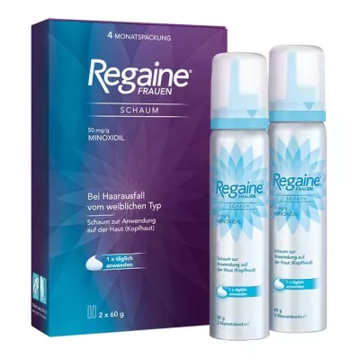 Regaine Women Foam 50 mg/g, 2X60 g Regaine Women Foam 50 mg/g, 2X60 g