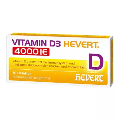 VITAMIN D3 HEVERT 4,000 I.U. tablets, 30 pcs VITAMIN D3 HEVERT 4,000 I.U. tablets, 30 pcs
