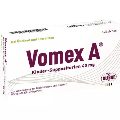 VOMEX A Childrens Suppositories 40 mg, 5 pcs