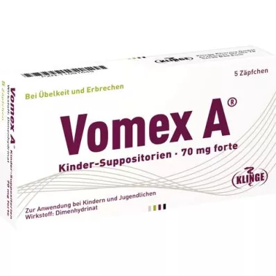 VOMEX A Childrens Suppositories 70 mg forte, 5 pcs