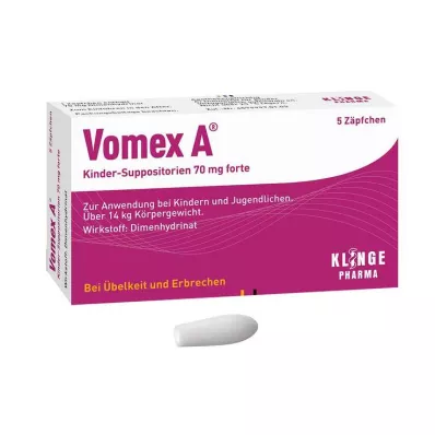VOMEX A Childrens Suppositories 70 mg forte, 5 pcs VOMEX A Childrens Suppositories 70 mg forte, 5 pcs