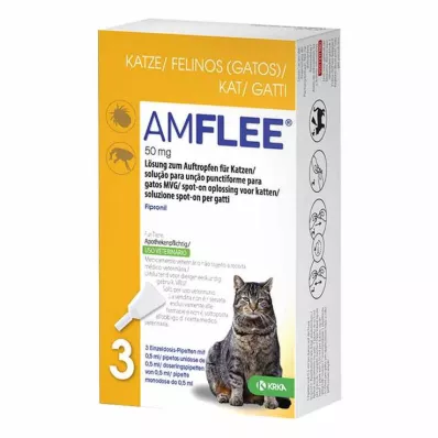 AMFLEE 50 mg spot-on solution for cats, 3 pcs