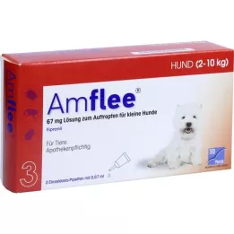 AMFLEE 67 mg spot-on solution for small dogs 2-10kg, 3 pcs