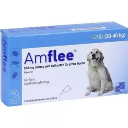 AMFLEE 268 mg spot-on solution for large dogs 20-40kg, 3 pcs