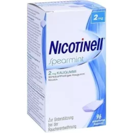 NICOTINELL Spearmint chewing gum 2 mg, 96 pcs