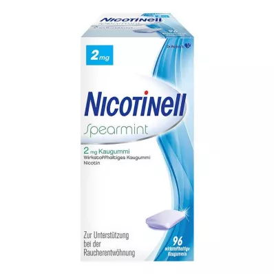 NICOTINELL Spearmint chewing gum 2 mg, 96 pcs NICOTINELL Spearmint chewing gum 2 mg, 96 pcs