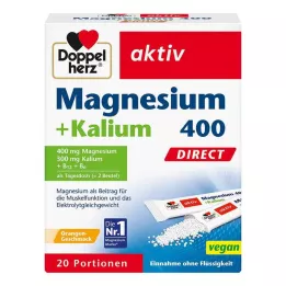 DOPPELHERZ Magnesium+potassium DIRECT sachet, 20 pcs