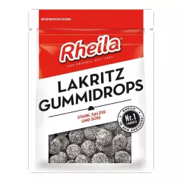 RHEILA Liquorice gum drops with sugar, 90 g