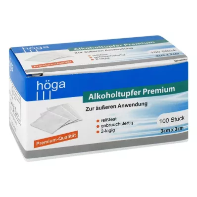 ALKOHOLTUPFER Premium 3x3 cm, 100 pcs