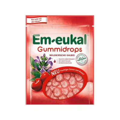 Em-eukal gum drops wild cherry sage containing sugar, 90 g Em-eukal gum drops wild cherry sage containing sugar, 90 g