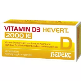 VITAMIN D3 HEVERT 2,000 I.U. tablets, 60 pcs