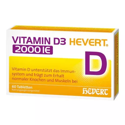 Vitamin D3 Hevert 2,000 IU tablets, 60 pcs Vitamin D3 Hevert 2,000 IU tablets, 60 pcs