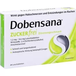 DOBENSANA sugar-free lemon sc.1,2mg/0,6mg Lut., 24 pcs