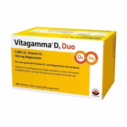 VITAGAMMA D3 Duo 1.000 I.E Vit.D3 150mg Magnes.NEM, 100 pcs