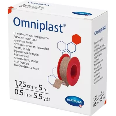 OMNIPLAST Fixation plaster textile thread 1.25 cm x 5 m, 1 pc