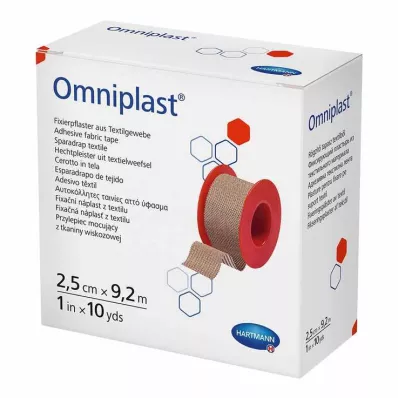 Omniplast fixing plaster textile weight 2.5 cmx9.2 m, 1 piece