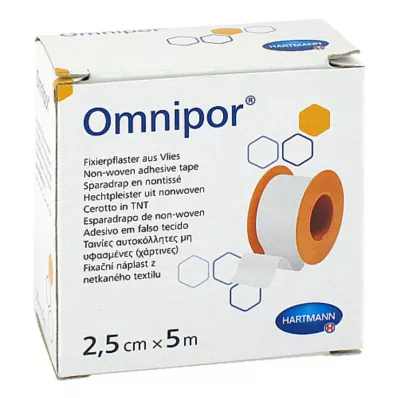 OMNIPOR Fixation plaster fleece 2.5 cm x 5 m, 1 pc