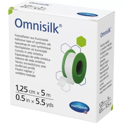 OMNISILK Fixation plaster artificial silk 1.25 cmx5 m, 1 pc