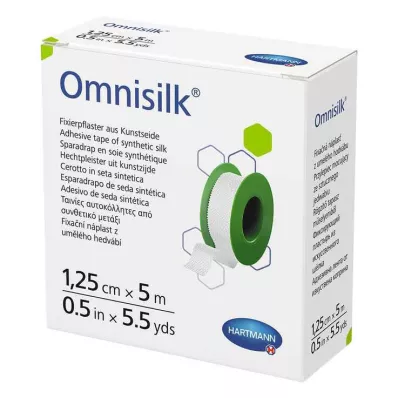 OMNISILK Fixation plaster artificial silk 1.25 cmx5 m, 1 pc