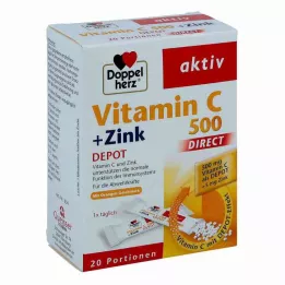Doppelherz Vitamin C 500+zinc Depot direct pellets (20 pieces)