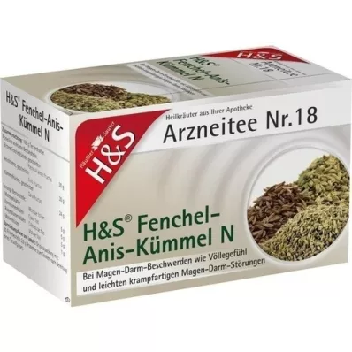H&amp;S Fennel-Anise-Cumin N Filter sachet, 20X2.0 g