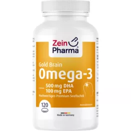 OMEGA-3 Gold Brain DHA 500mg/EPA 100mg Softgelkap, 120 pcs