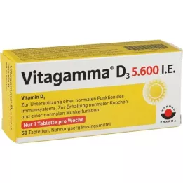 VITAGAMMA D3 5,600 I.U. vitamin D3 NEM Tablets, 50 pcs