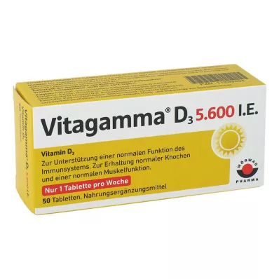 VITAGAMMA D3 5,600 I.U. vitamin D3 NEM Tablets, 50 pcs VITAGAMMA D3 5,600 I.U. vitamin D3 NEM Tablets, 50 pcs