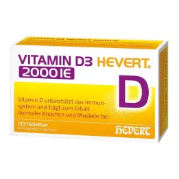 VITAMIN D3 HEVERT 2,000 I.U. tablets, 120 pcs