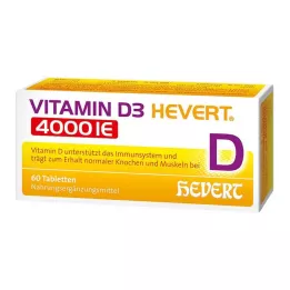VITAMIN D3 HEVERT 4,000 I.U. tablets, 60 pcs