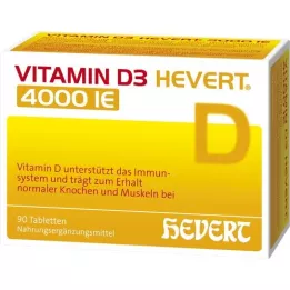 VITAMIN D3 HEVERT 4,000 I.U. tablets, 90 pcs