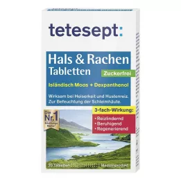 TETESEPT Throat &amp; Throat tablets sugar-free, 20 pcs