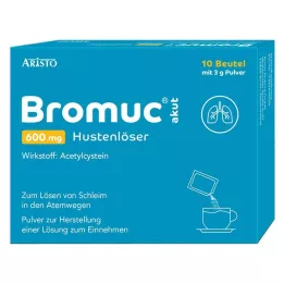 BROMUC acute 600 mg cough expectorant Plv.z.H.e.L.z.Einn., 10 pcs