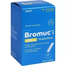 BROMUC acute 200 mg cough expectorant Plv.z.H.e.L.z.Einn., 20 pcs