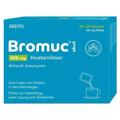 BROMUC acute 200 mg cough expectorant Plv.z.H.e.L.z.Einn., 20 pcs BROMUC acute 200 mg cough expectorant Plv.z.H.e.L.z.Einn., 20 pcs