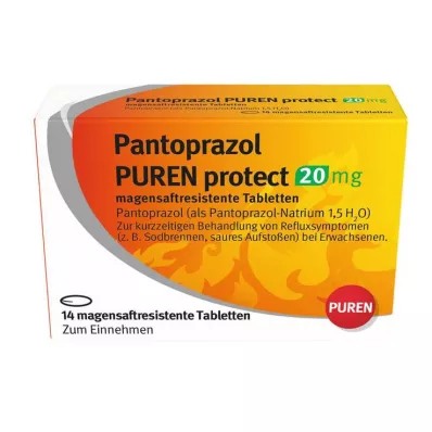 Pantoprazole Puren protect 20 mg gastro-resistant tablets, 14 pcs