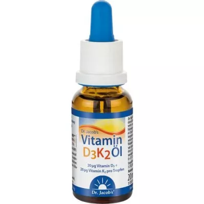 VITAMIN D3K2 oil Dr.Jacobs drops, 20 ml