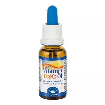 VITAMIN D3K2 oil Dr.Jacobs drops, 20 ml VITAMIN D3K2 oil Dr.Jacobs drops, 20 ml