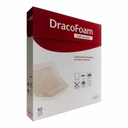 DRACOFOAM Adhesive sensitive foam wound dressing 5x5 cm, 10 pcs
