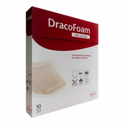 Dracofoam adhesive sensitive foam wound 5x5 cm, 10 pcs